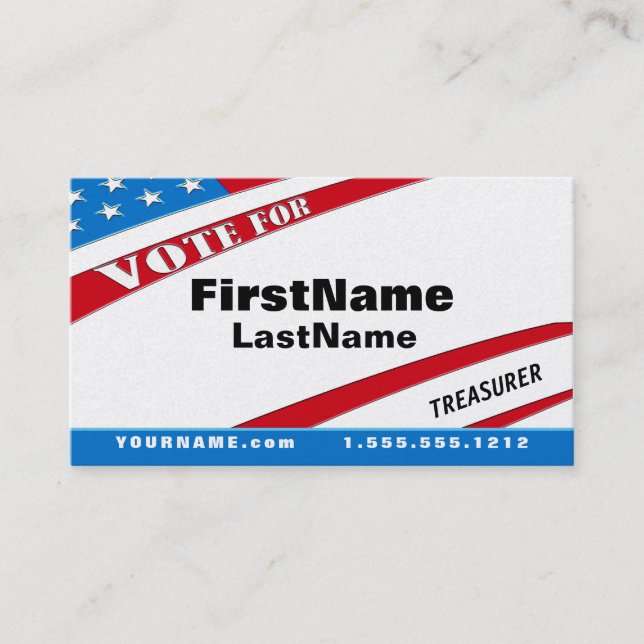 Carte D'appel Modèle de campagne patriotique (Devant)