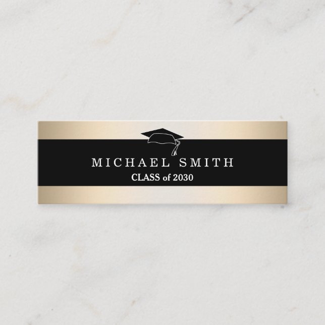 Carte D'appel Modern Elegant Graduation Name Card (Devant)