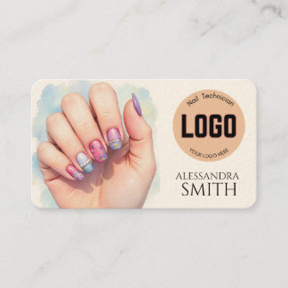 Carte D'appel Modern Simple Professional Business Nail Tech Card