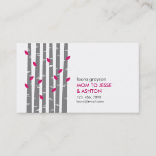 Carte d'appel moderne Birch Mommy