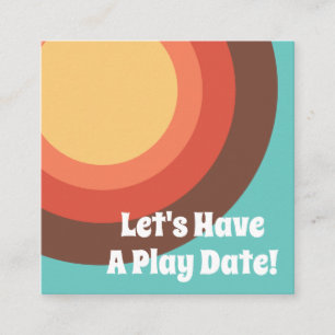 Carte D'appel Moderne Retro Super Lumineuse Jouons à une date de