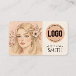 Carte D'appel Moderne Simple Professionnel Entreprise Beige Rose