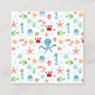 Carte D'appel Motif du monde marin