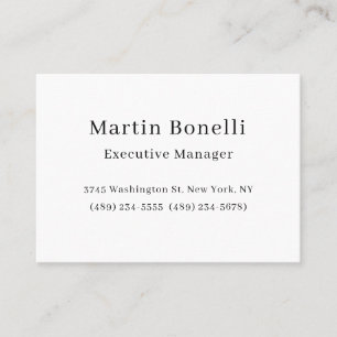 Carte D'appel Noir et blanc tendance minimal simple