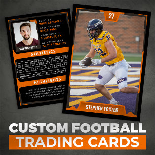 Carte D'appel Orange Football Card Football Player Photo