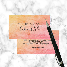 Carte D'appel Orange Rose Roses tendance Nom commercial Titre