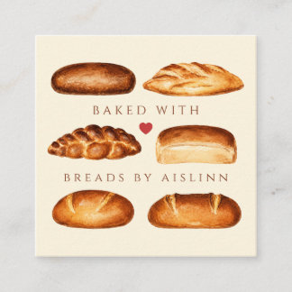 Carte D'appel Pain d'art "Cuisiné avec Amour"