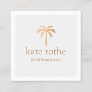 Carte D'appel Palmier d'or Rose tropical