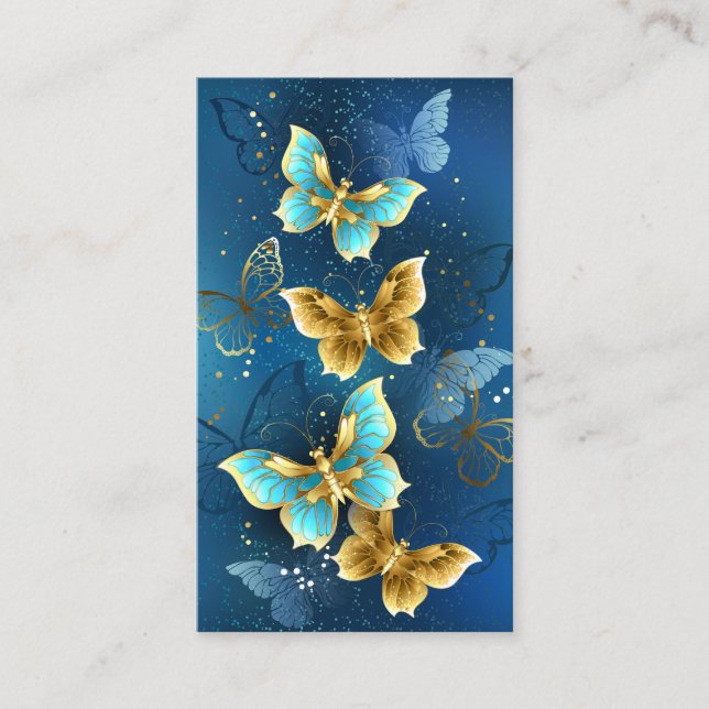 Carte D'appel Papillons d'or (Devant)