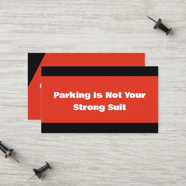 Carte D'appel Parking Sarcastique (Devant/Arrière en situation)