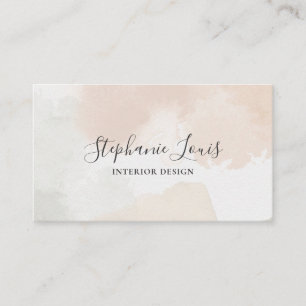 Carte D'appel Peinture à l'aquarelle Abstraite feminine splotche
