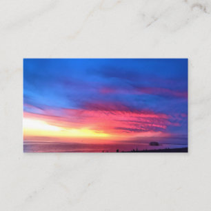 Carte D'appel Peinture numérique - Beau coucher de soleil avec W