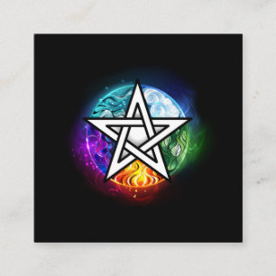 Carte D'appel pentagramme du Wiccan