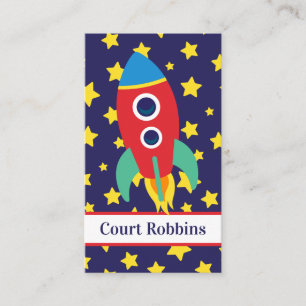 Carte d'appel personnalisée Space Rocket