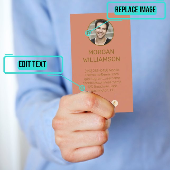 Carte d'appel personnelle pour les couples (This design has photos of each partner on opposite sides of the card. )