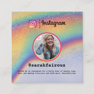 Carte D'appel Photo couleur Instagram Holographie tendance 