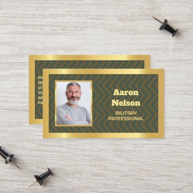 Carte D'appel Photo militaire à la retraite (Devant/Arrière en situation)