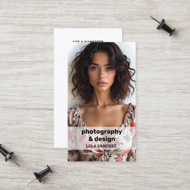 Carte D'appel Photographie Code QR (Devant/Arrière en situation)