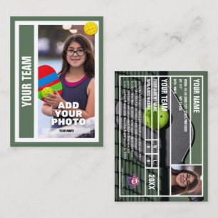Carte D'appel Pickleball Player - Court Green