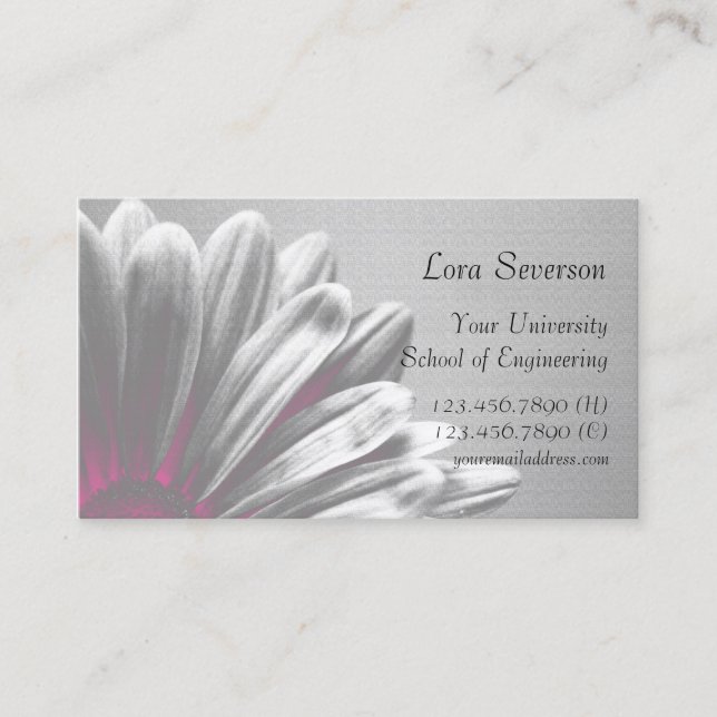 Carte D'appel Pink Floral Highlights Graduate (Devant)