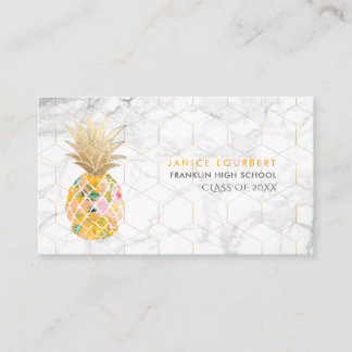 Carte D'appel PixDezines ALOHA PINEAPPLE/GOLDEN ROD/FAUX GOLD