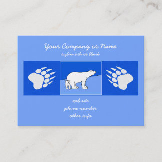 Carte D'appel Polar Bear Mom and Cub Peinture - Wildlife Art