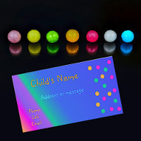 Carte d'appel pour enfants aux couleurs vives