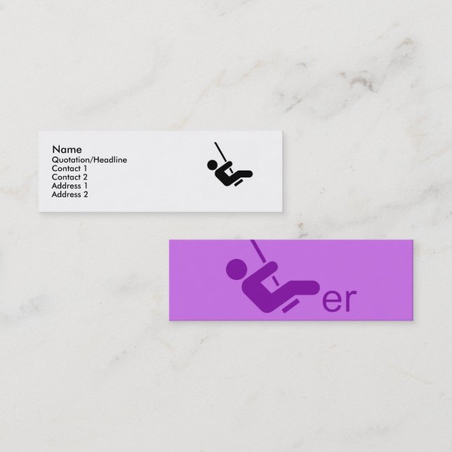 Carte d'appel pourpre Swinger (Devant / Derrière)
