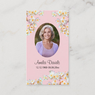 Carte D'appel Pretty Wildflower Funeral Prayer Card