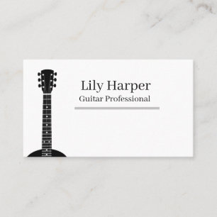 Carte D'appel Professeur de guitare   Leçons électriques et acou