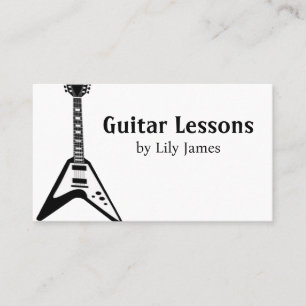 Carte D'appel Professeur de guitare Leçons électriques et acou