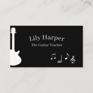 Carte D'appel Professeur de guitare Leçons électriques et acou