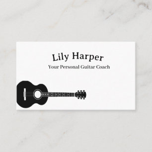 Carte D'appel Professeur de guitare   Leçons électriques et acou
