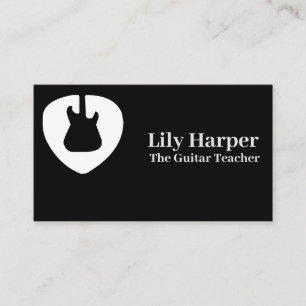 Carte D'appel Professeur de guitare Leçons électriques et acou