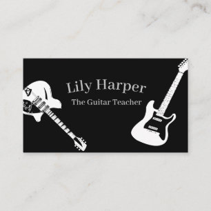 Carte D'appel Professeur de guitare Leçons électriques et acou