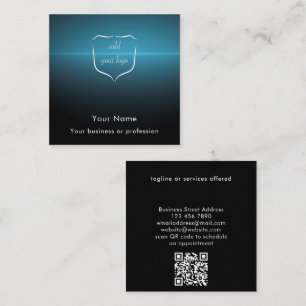 Carte D'appel Professionnel Entreprise Moderne Bleu Froid Sur Me