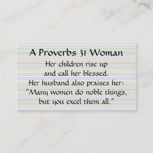 Carte D'appel Proverbes 31 Femme Maman Appeler des bandes de car