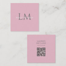 Carte d'appel QR personnalisée avec monogramme Ros