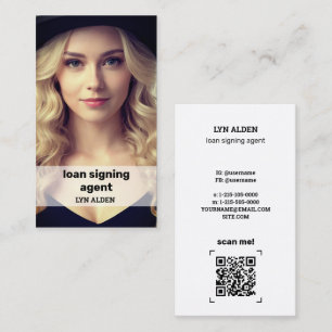 Carte D'appel QR Photo Notaire Insta