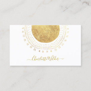 Carte D'appel Rayons solaires Abstraits Gold Circle