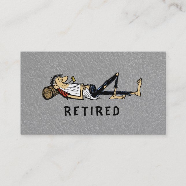 Carte D'appel Retirement - Rip Van Winkle image business (Devant)