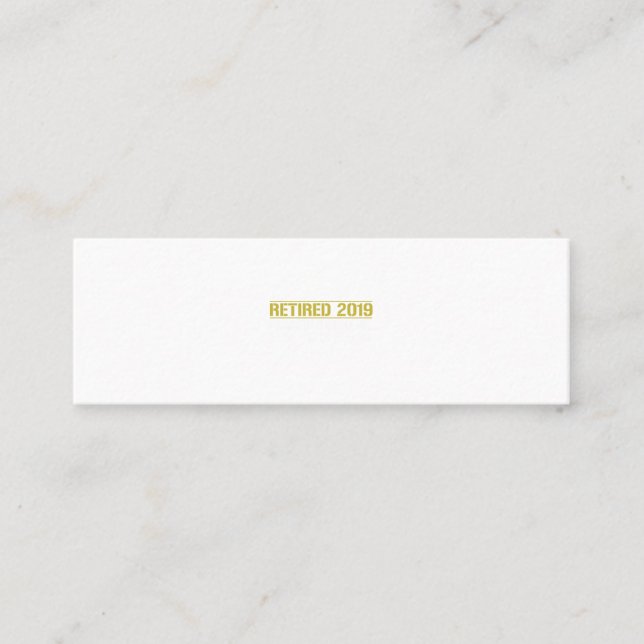 Carte D'appel Retraite Retraite 2019 J'ai travaillé toute ma vie (Devant)