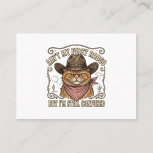 Carte D'appel Rodéo de Chat Cowboy Dégarni