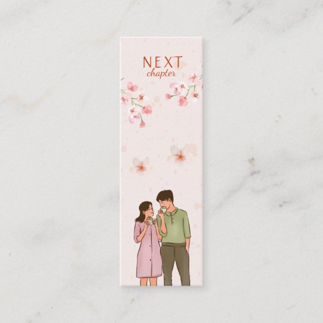 Carte D'appel Romance Genre Rose Floral Mini Signet (Devant)