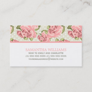 Carte D'appel Roses vintages roses