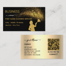Service de nettoyage code QR femme de ménage or pa