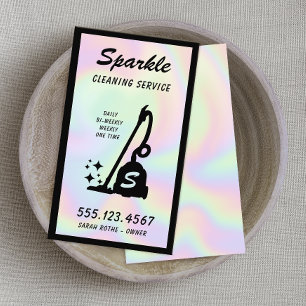 Carte D'appel Service de nettoyage holographique Nettoyeur de vi