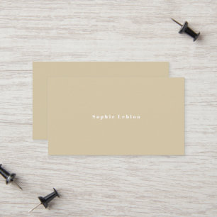 Carte D'appel Simple Minimaliste Beige 