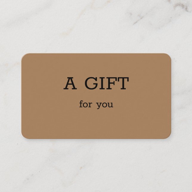 Carte D'appel simple minimum ajouter votre nom adresse texte log (Devant)