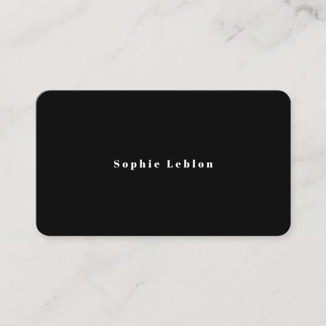 Carte D'appel Simple noir et blanc (Devant)